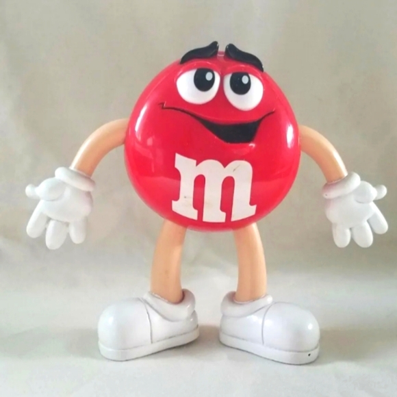 Red M&M Figure Toy Doll with Bendable Arms and Legs - 1990's - Picture 1 of 7